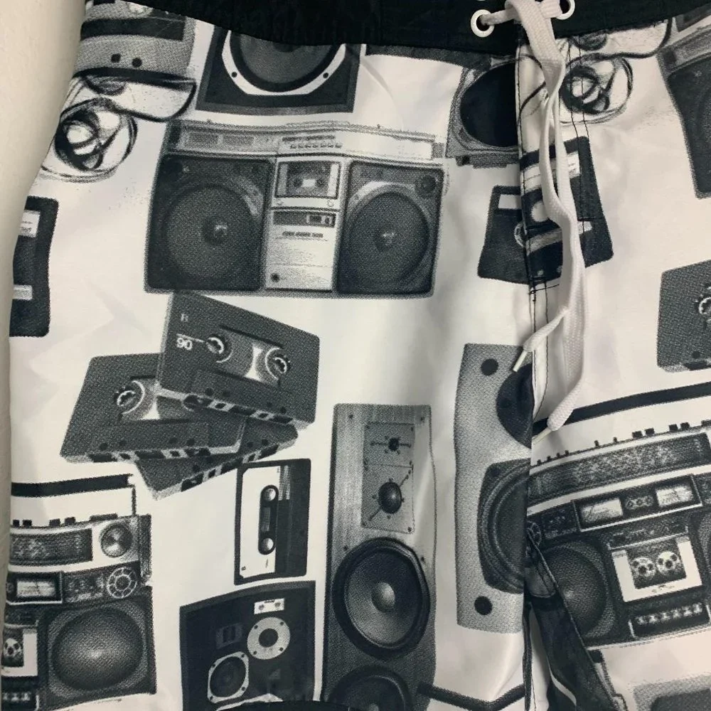OP Swim Shorts Radio Boom Box Size 38 - Picture 3 of 8